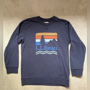 Ll Bean crewneck sweatshirt Boys M. Navy